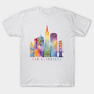 San Francisco Skyline Watercolor T-Shirt